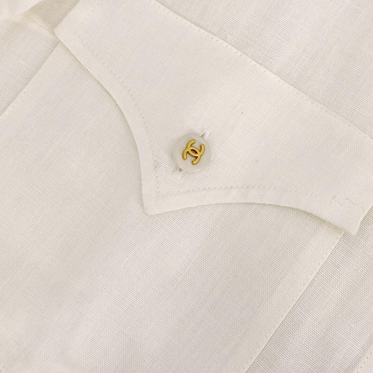 Chanel Shirt White 97P #38 - Image 7