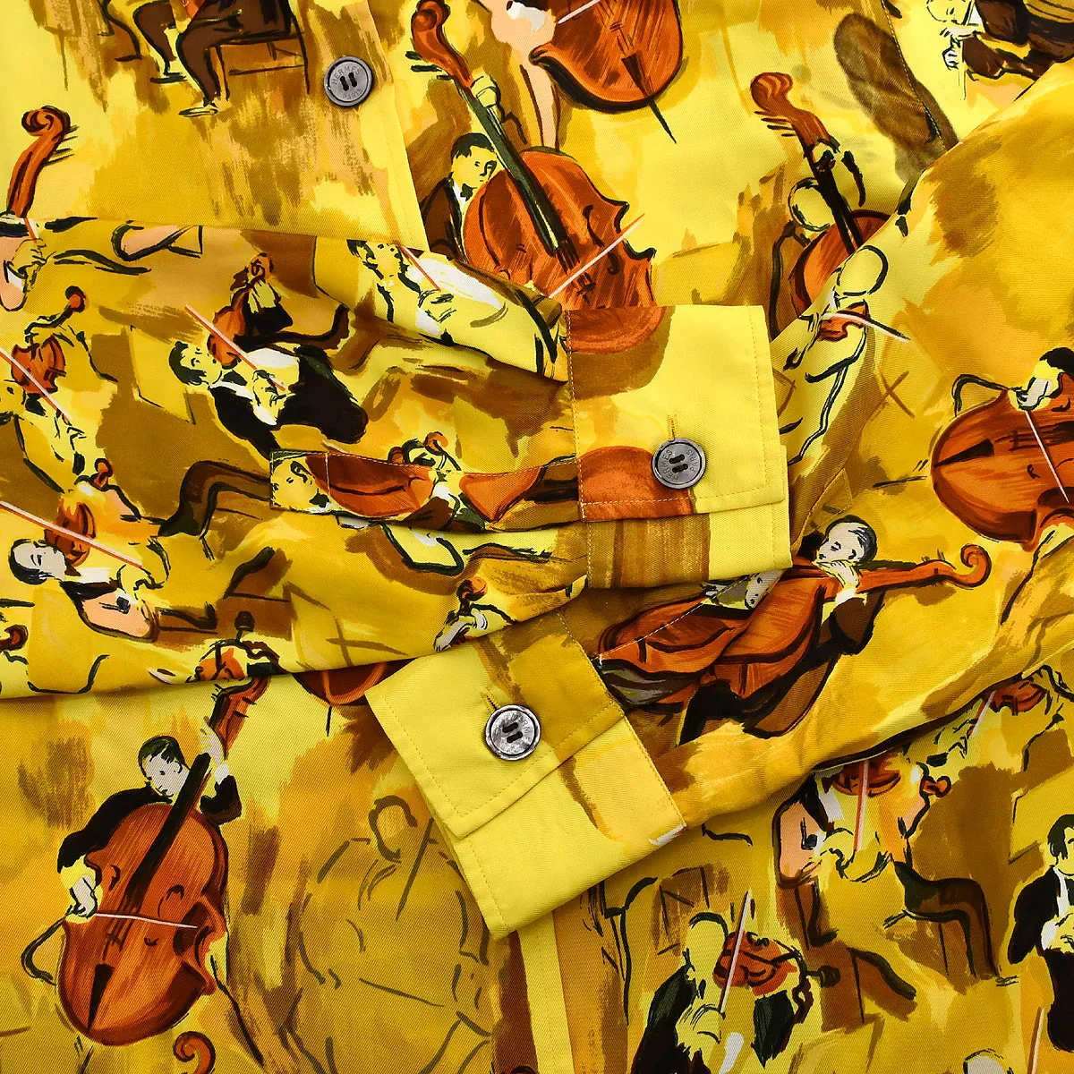 Hermes 1980s Shirt Blouse Yellow #38 - Image 5