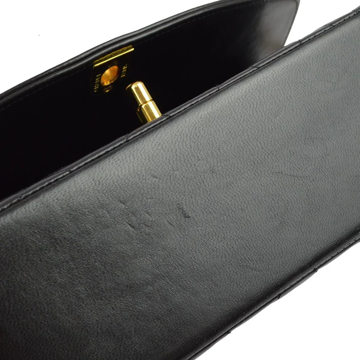 Chanel 1994-1996 Black Lambskin Small Diana Shoulder Bag - Image 6