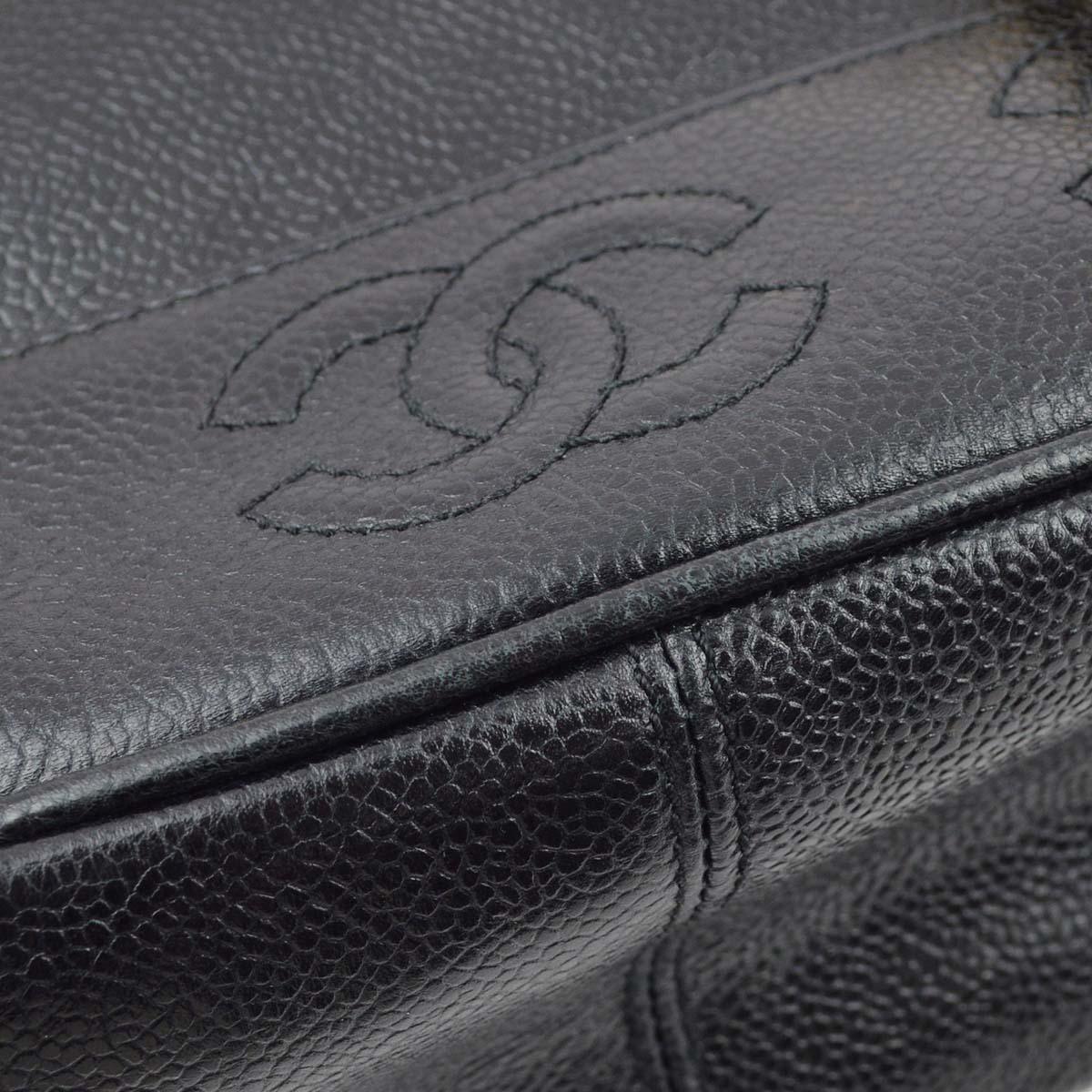 Chanel 1996-1997 Black Caviar Triple CC Backpack - Image 5