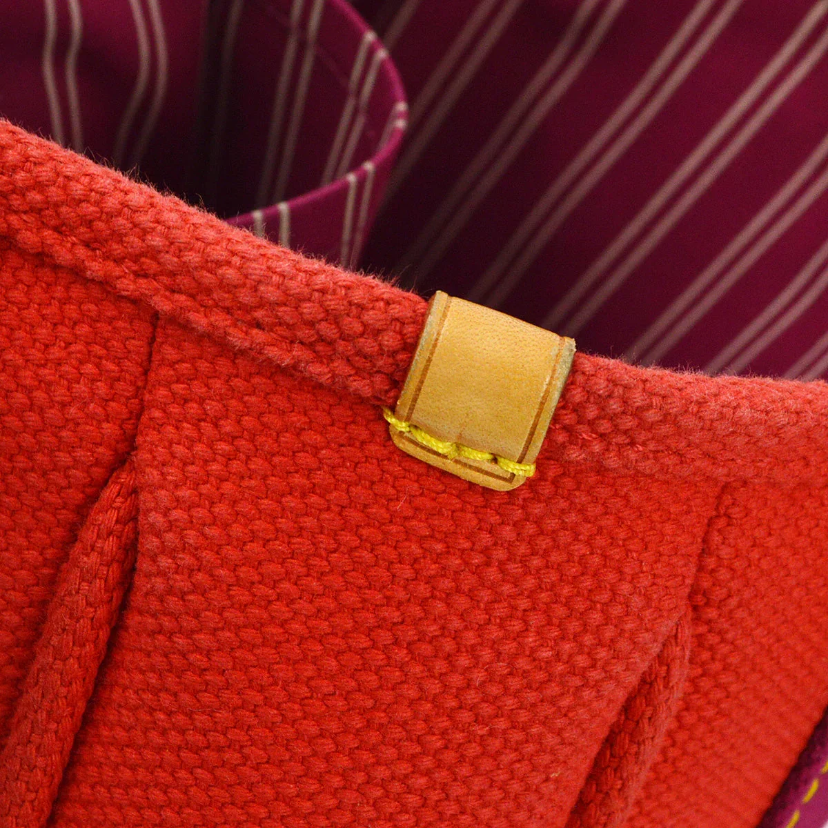 Louis Vuitton 2005 Red Purple Antigua Cabas PM Tote Bag M40037 - Image 9