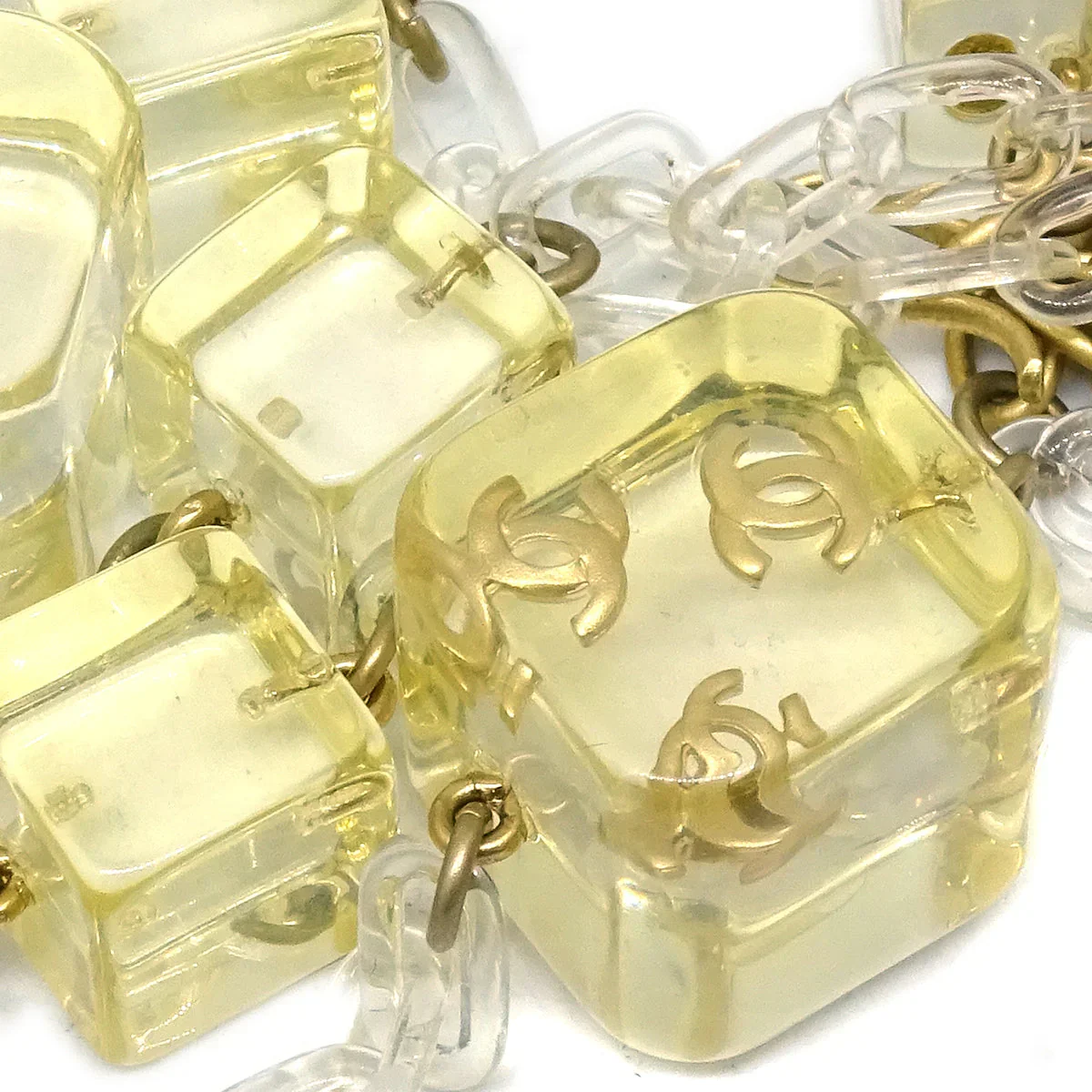 Chanel CC Pendant Necklace Yellow 01P - Image 3