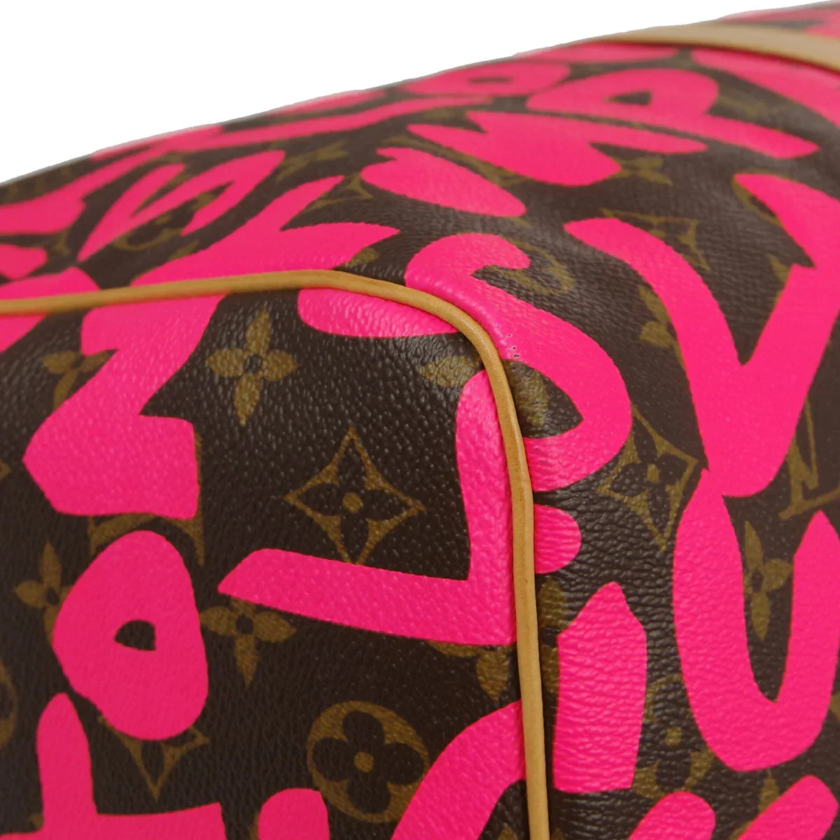 Louis Vuitton * 2009 Pink Monogram Graffiti Keepall 50 Duffle Bag M93698 - Image 3