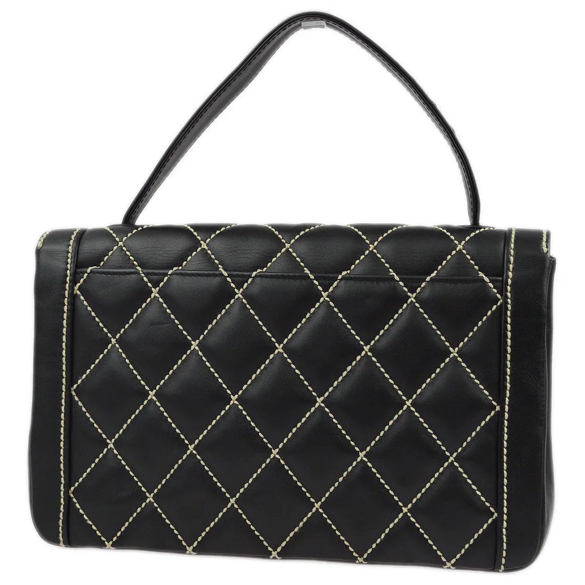 Chanel 2004-2005 Black Calfskin Wild Stitch Handbag - Image 2