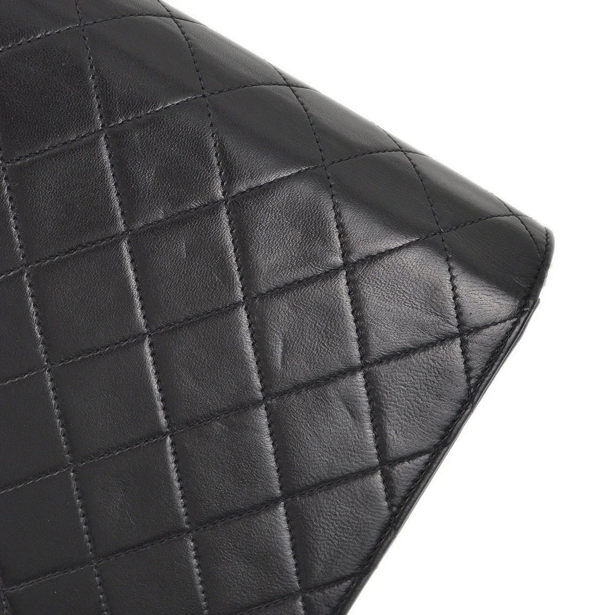 Chanel 2001-2003 Black Lambskin Turnlock Small Half Flap Shoulder Bag - Image 5