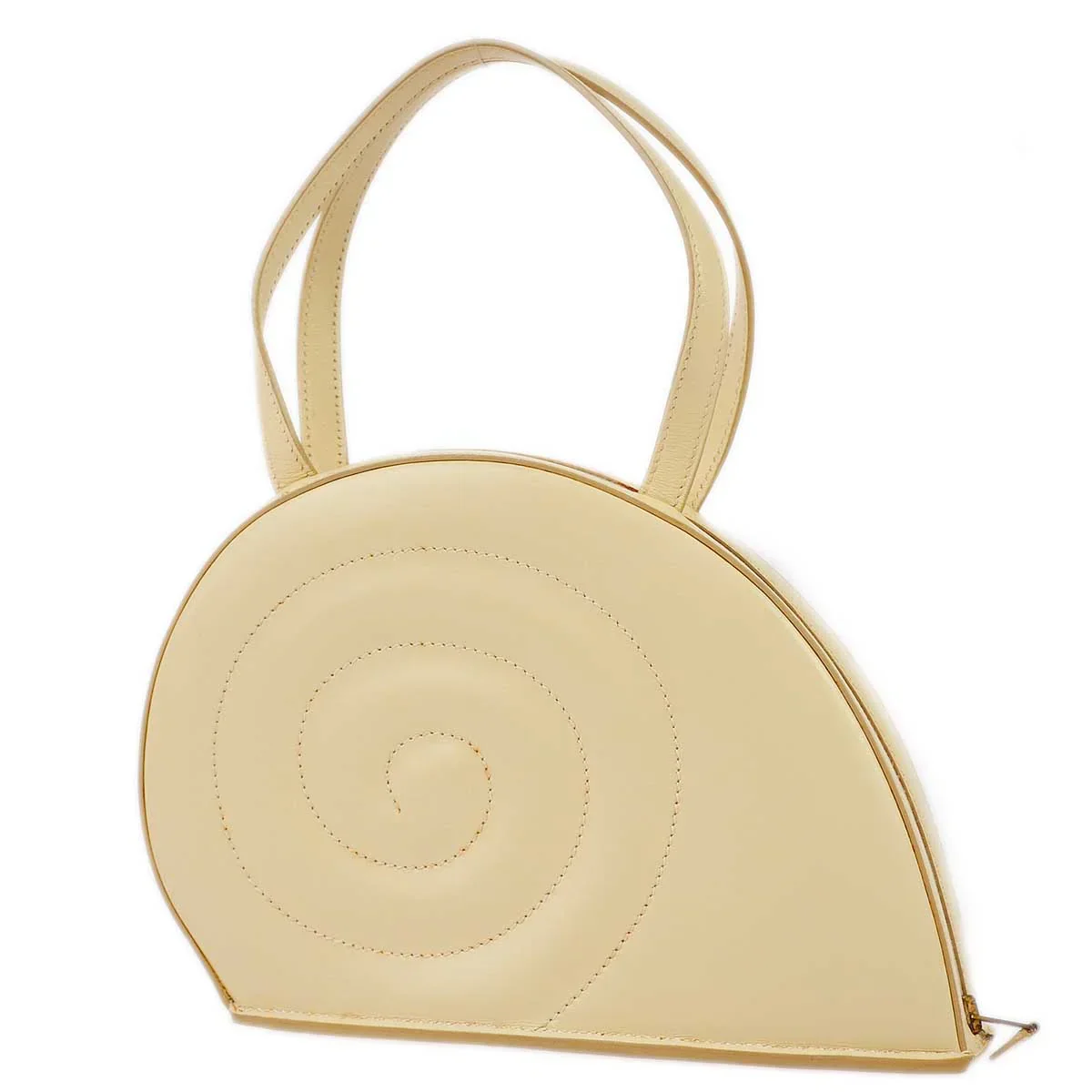 Hermes 1998 Ivory Box Calf Colimacon Handbag - Image 2