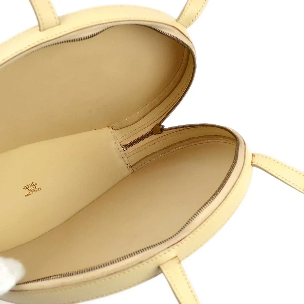 Hermes 1998 Ivory Box Calf Colimacon Handbag - Image 9