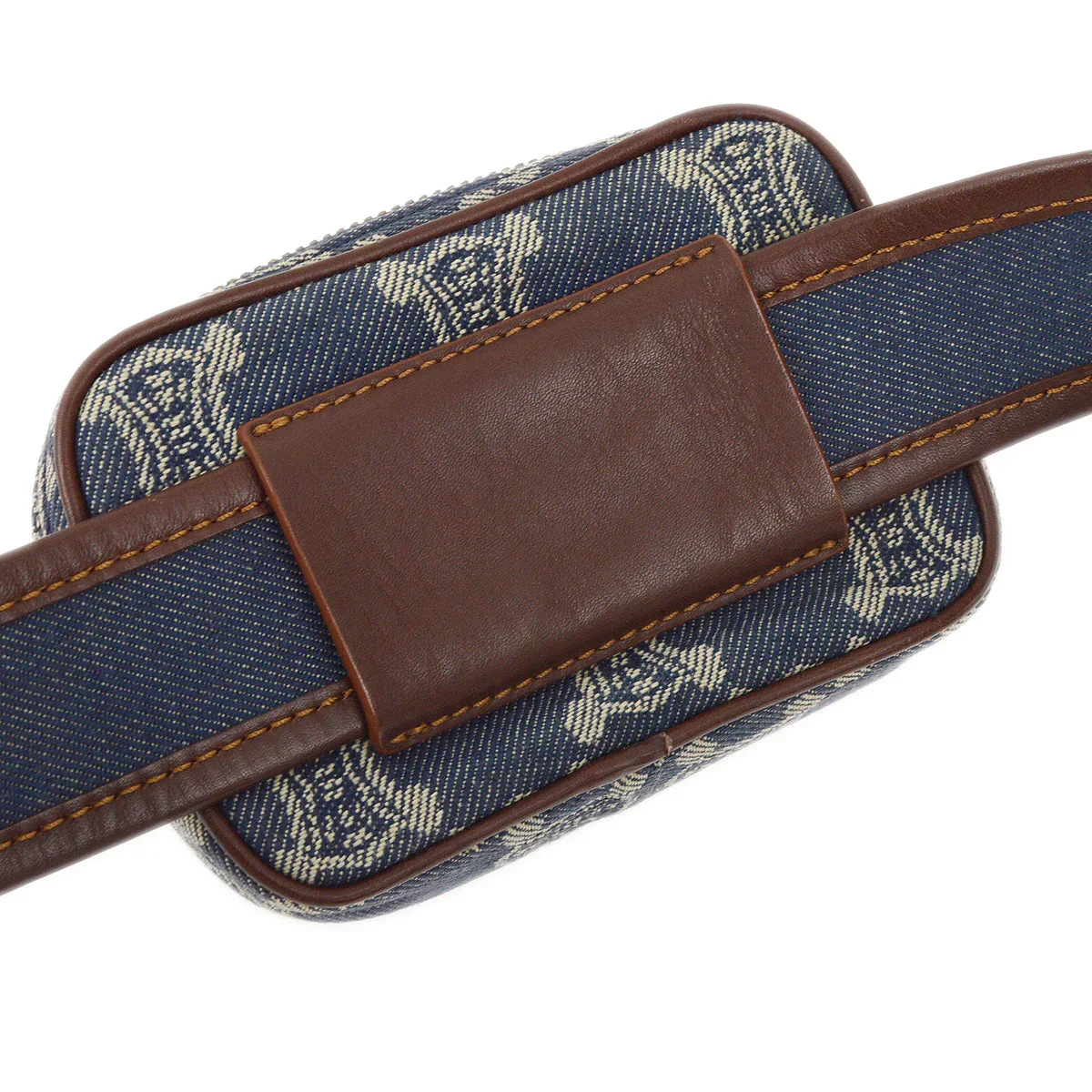 Celine Blue Denim Macadam Belt Bum Bag - Image 4