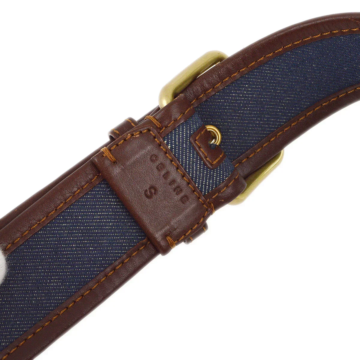 Celine Blue Denim Macadam Belt Bum Bag - Image 5