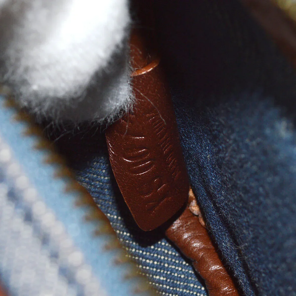 Celine Blue Denim Macadam Belt Bum Bag - Image 7
