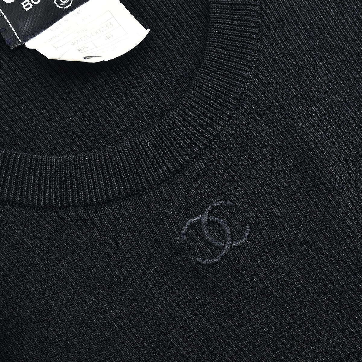Chanel 1995 Sleeveless Tank Top Cropped Black #40 - Image 3