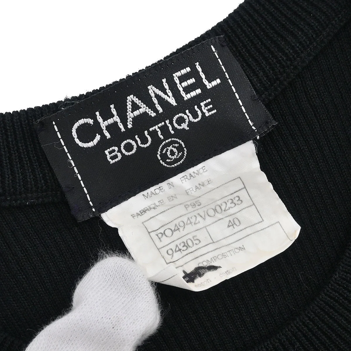 Chanel 1995 Sleeveless Tank Top Cropped Black #40 - Image 9