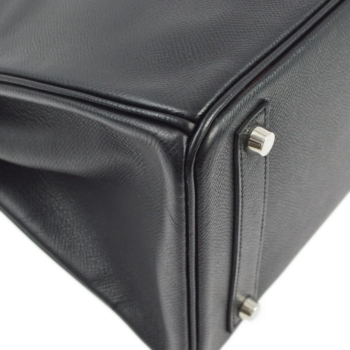 Hermes 2006 Black Epsom Haut a Courroies 32 Handbag - Image 4