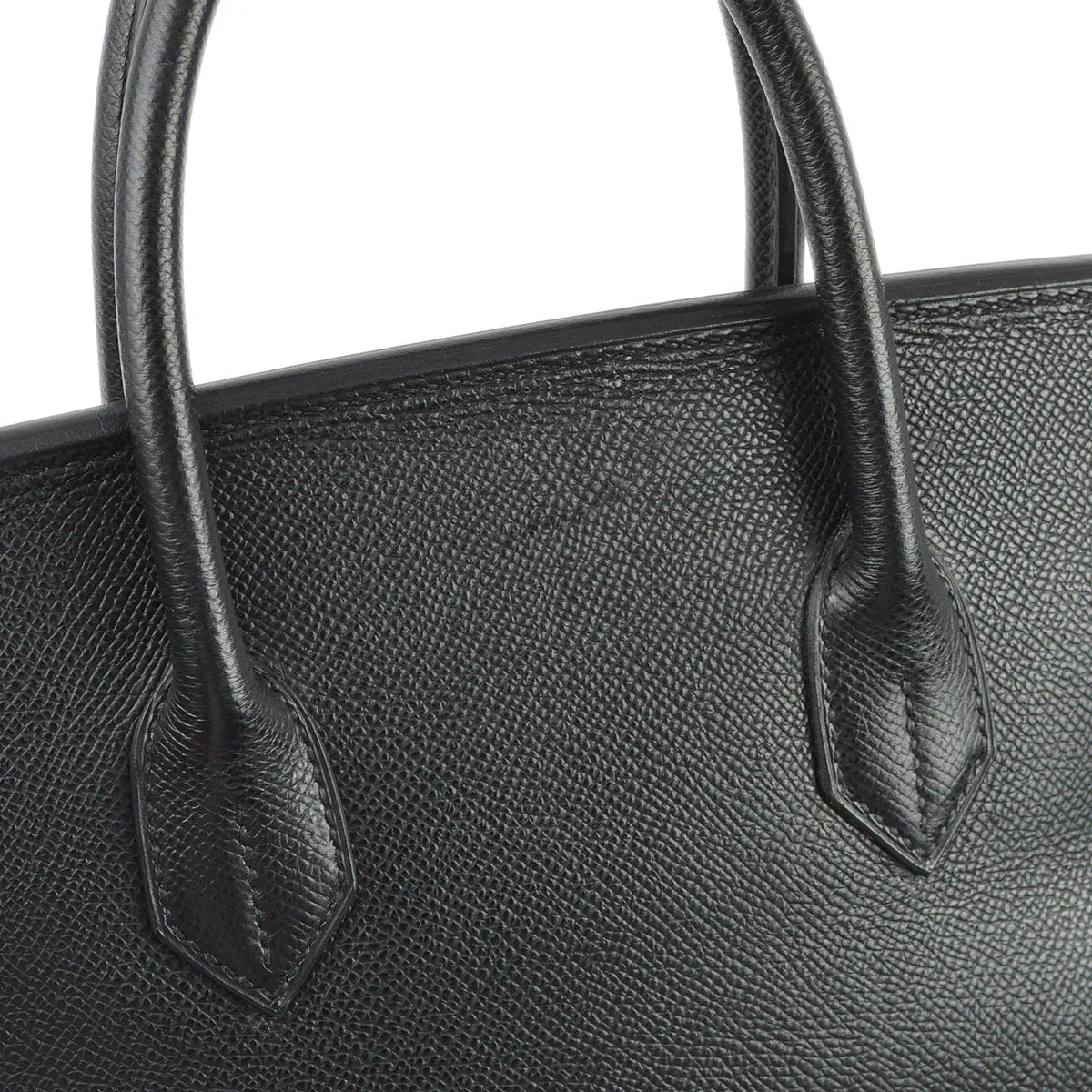 Hermes 2006 Black Epsom Haut a Courroies 32 Handbag - Image 7