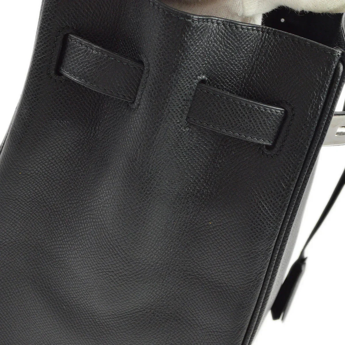 Hermes 2006 Black Epsom Haut a Courroies 32 Handbag - Image 9
