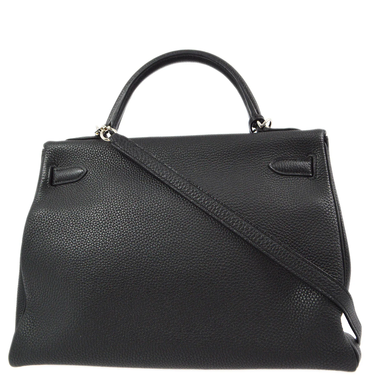 Hermes 2011 Black Togo Kelly 32 Retourne 2way Shoulder Handbag - Image 2
