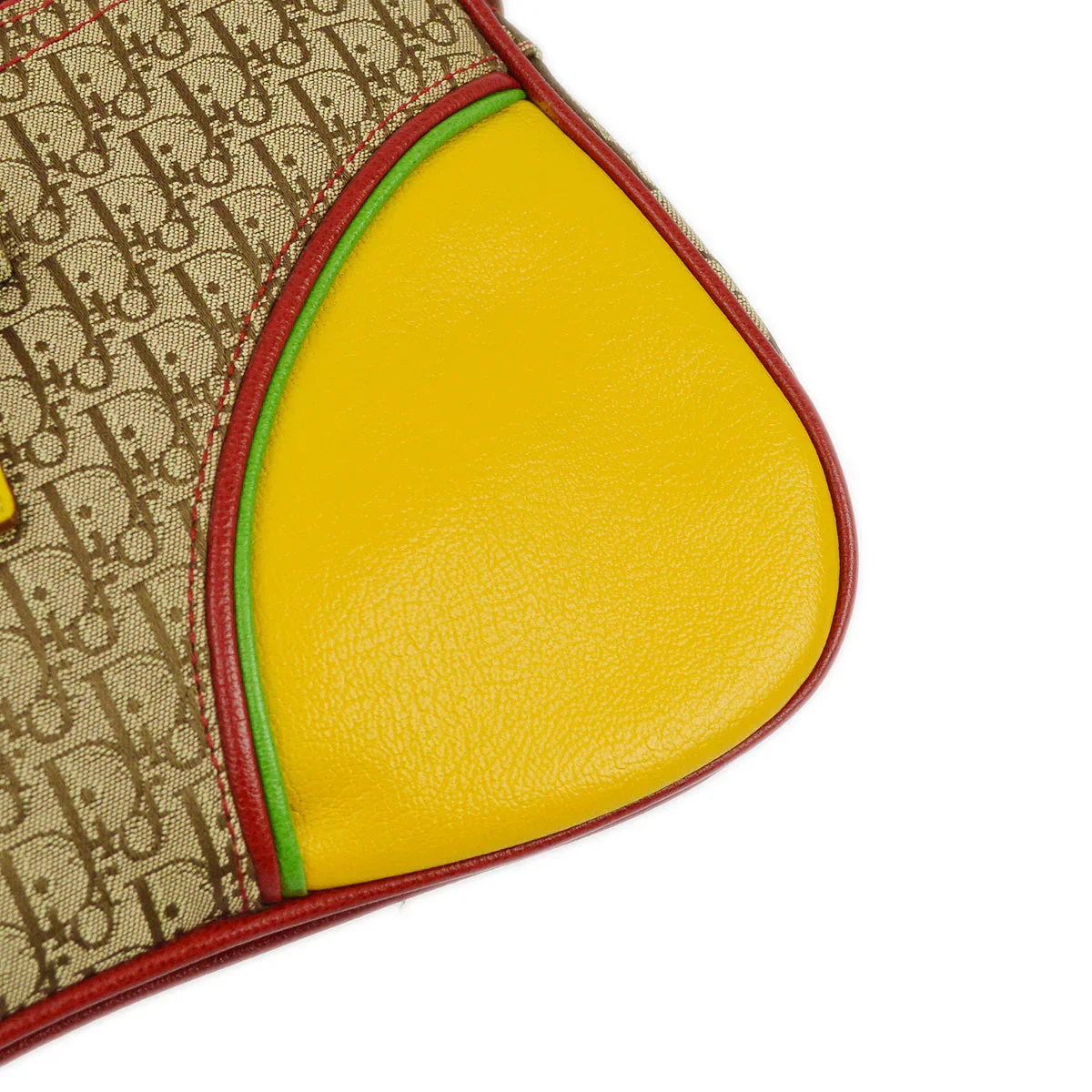 Christian Dior 2004 Rasta-Color Trotter Saddle Shoulder Bag - Image 4