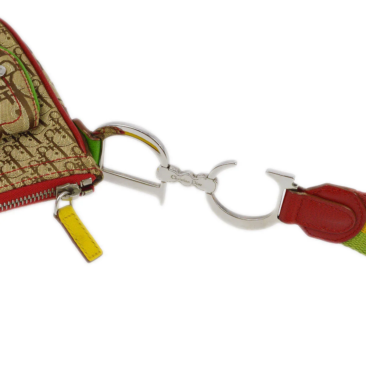 Christian Dior 2004 Rasta-Color Trotter Saddle Shoulder Bag - Image 6