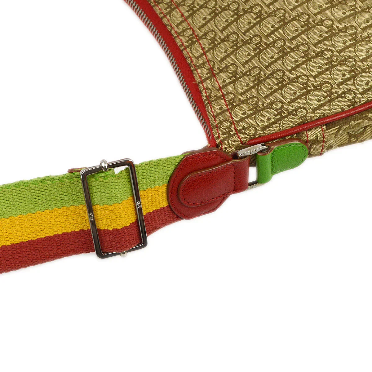 Christian Dior 2004 Rasta-Color Trotter Saddle Shoulder Bag - Image 7