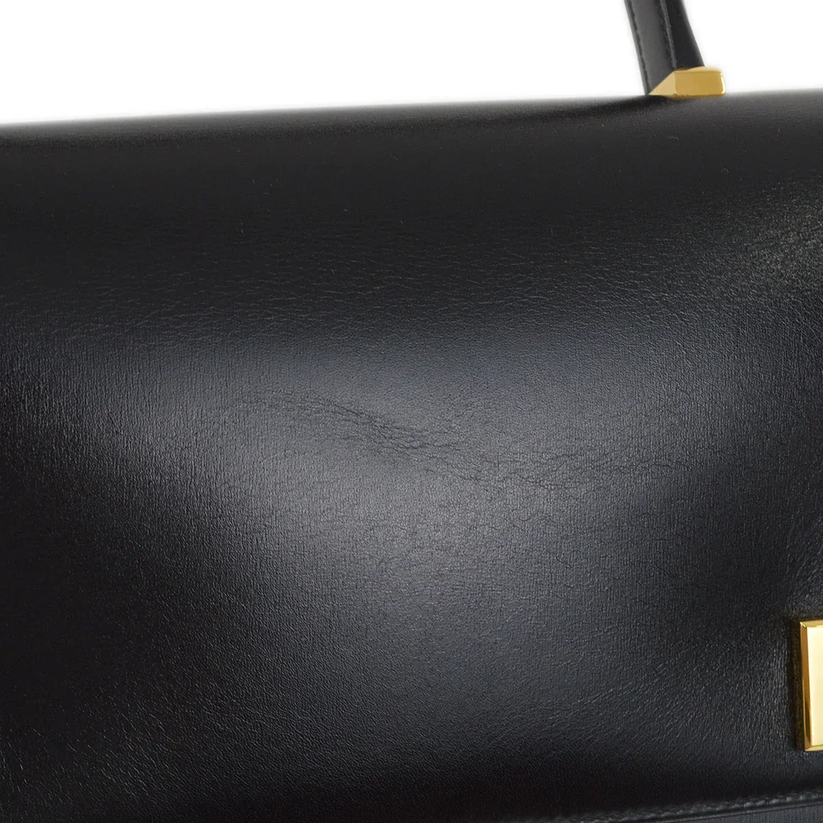 Hermes 1991 Black Box Calf Piano Handbag - Image 5