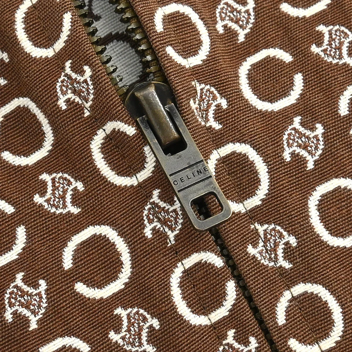 Celine Zip Up Jacket Macadam Brown #40 - Image 5