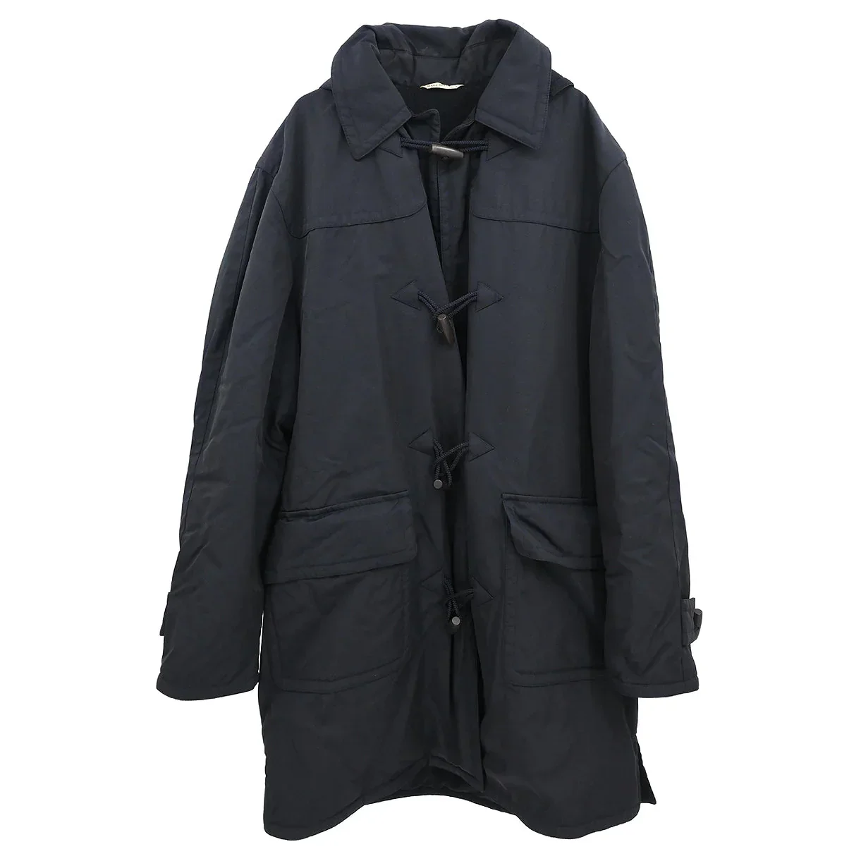 Hermes Single Breasted Coat Black #50