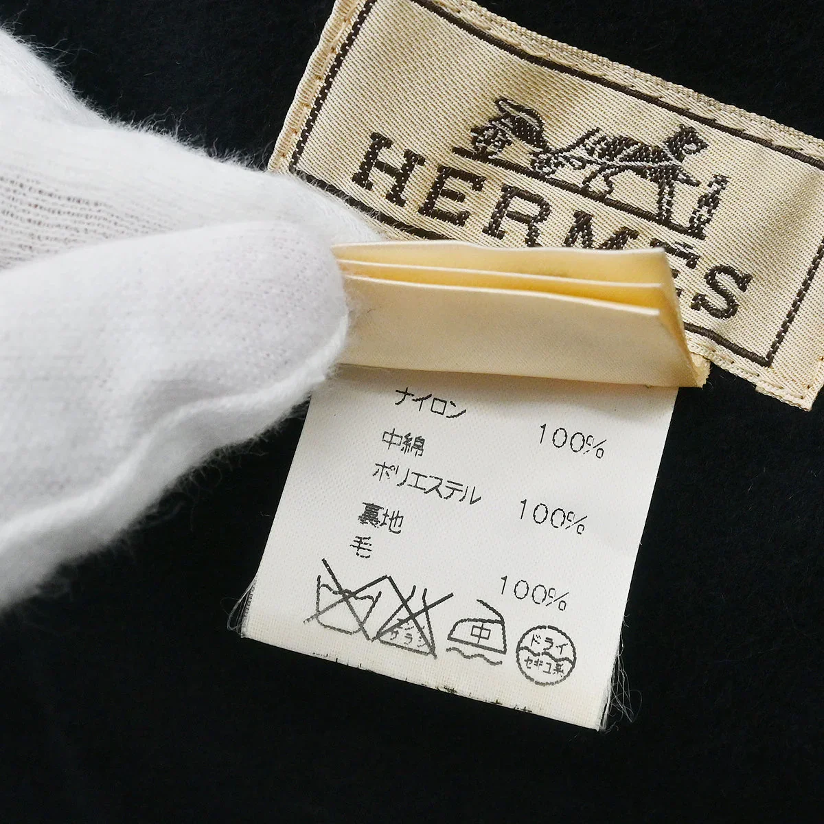 Hermes Single Breasted Coat Black #50 - Image 9