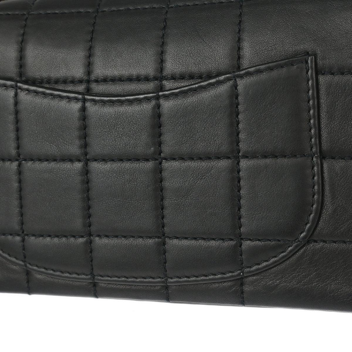 Chanel 2001-2003 Black Calfskin Choco Bar Shoulder Bag - Image 3
