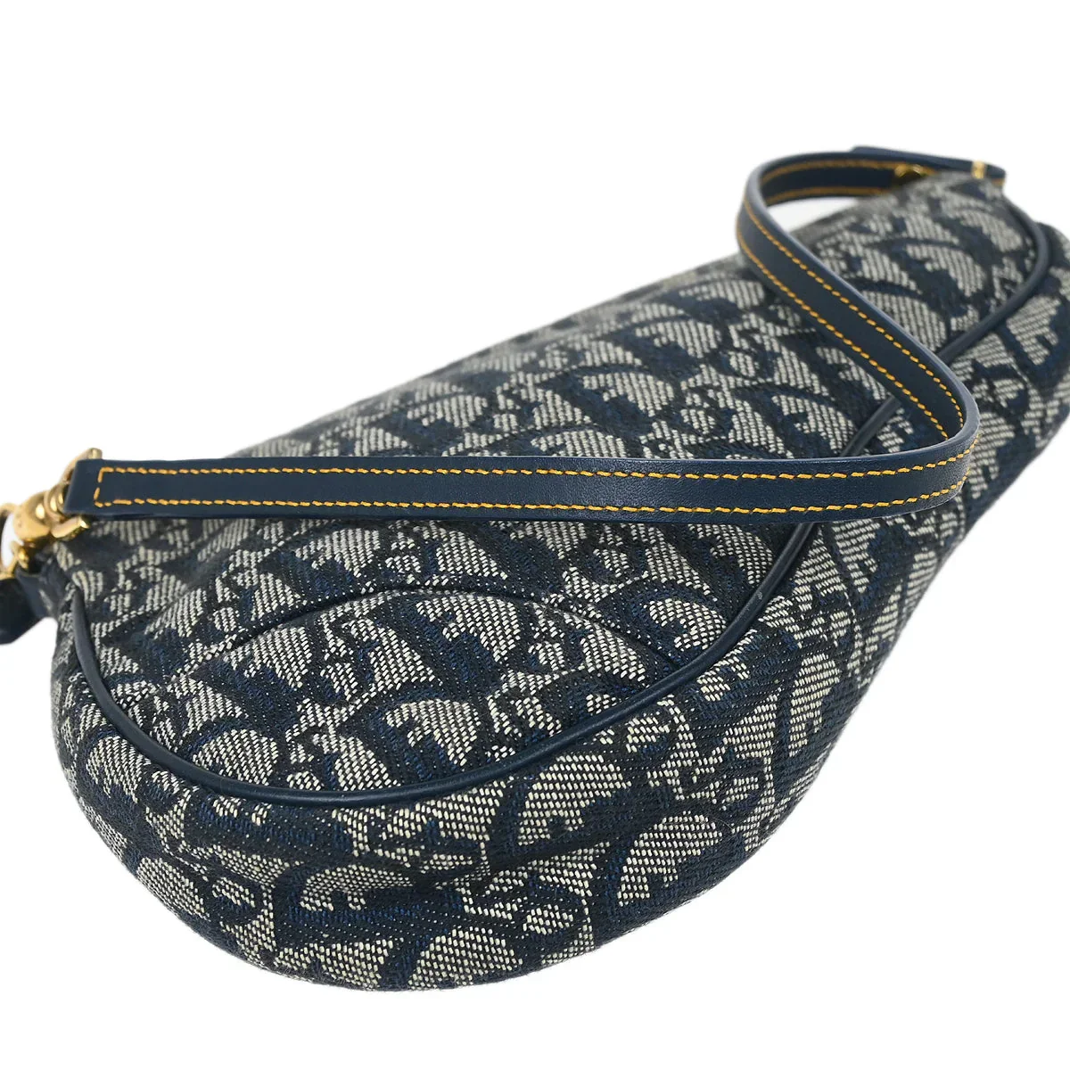 Christian Dior 2002 Navy Trotter Saddle Handbag - Image 3