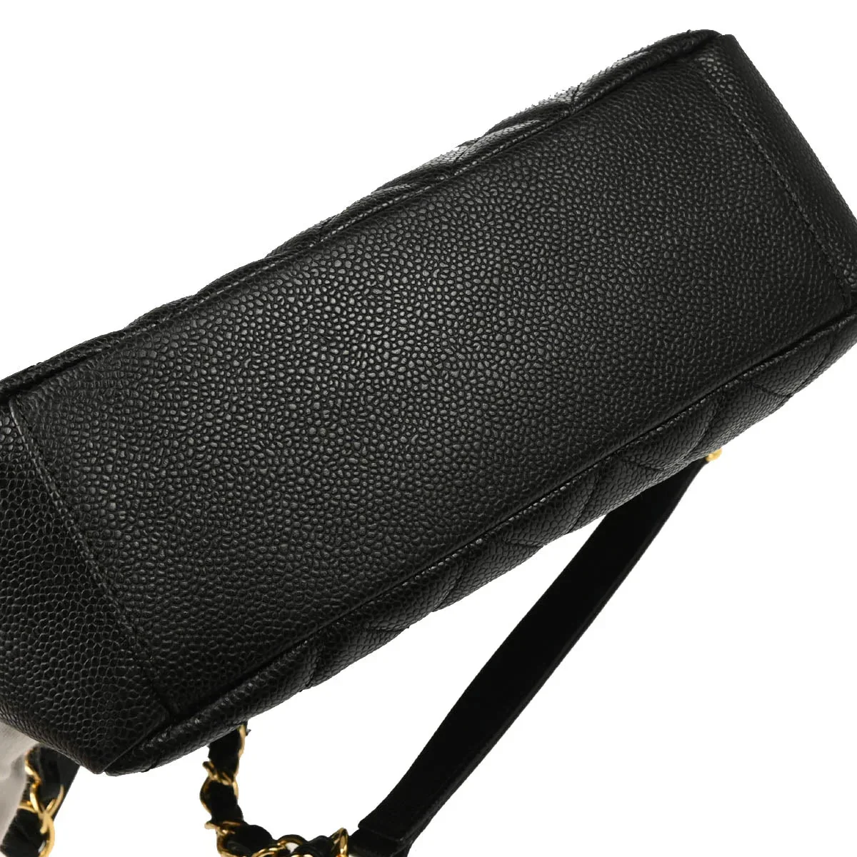 Chanel 2008-2009 Black Caviar Petite Shopping Tote PST Chain Handbag - Image 5