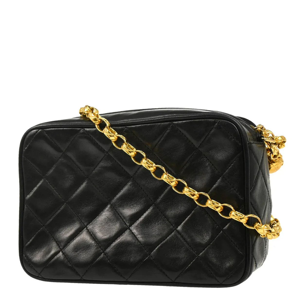Chanel Black Lambskin Camera Bag Mini - Image 2