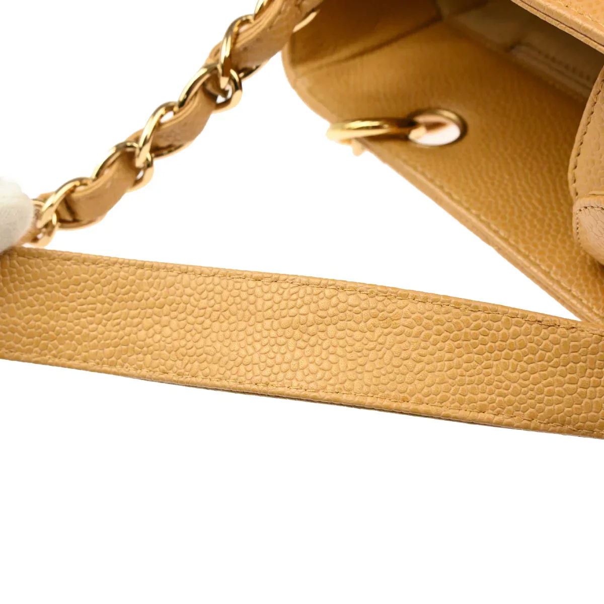 Chanel Beige Caviar Petite Shopping Tote PST Chain Handbag - Image 7