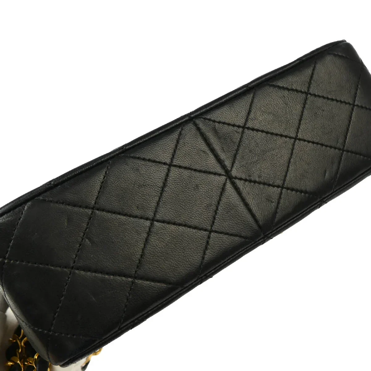 Chanel 1989-1991 Black Lambskin Classic Square Flap Shoulder Bag 20 - Image 5