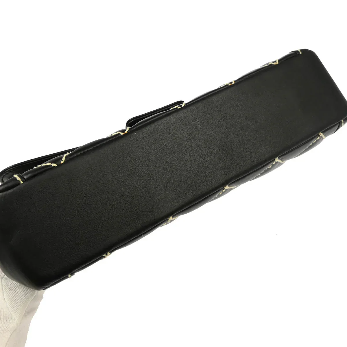 Chanel 2004-2005 Black Calfskin Wild Stitch Handbag - Image 4