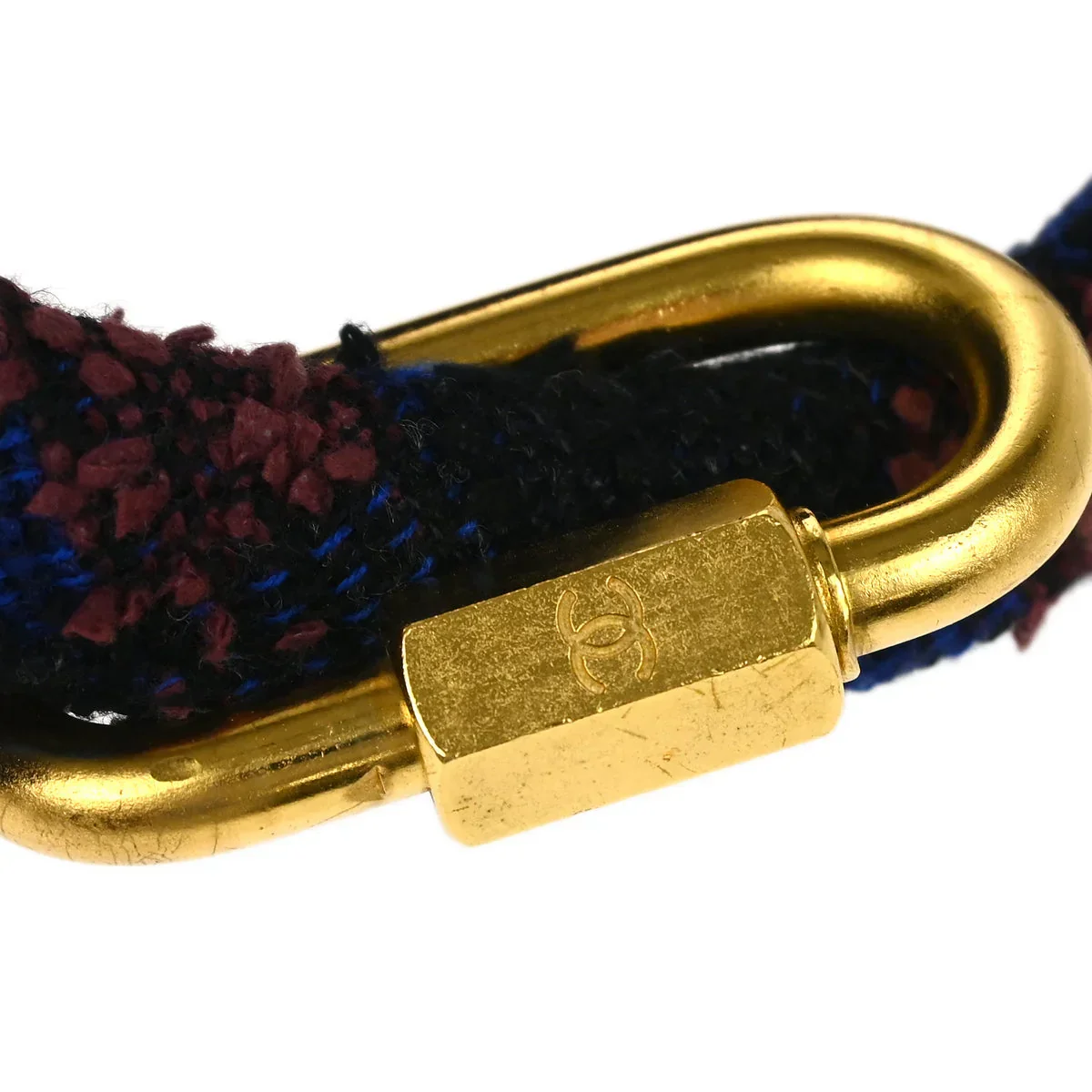 Chanel 1991-1994 Blue Tweed Classic Single Flap 2 in 1 Handbag Set - Image 4