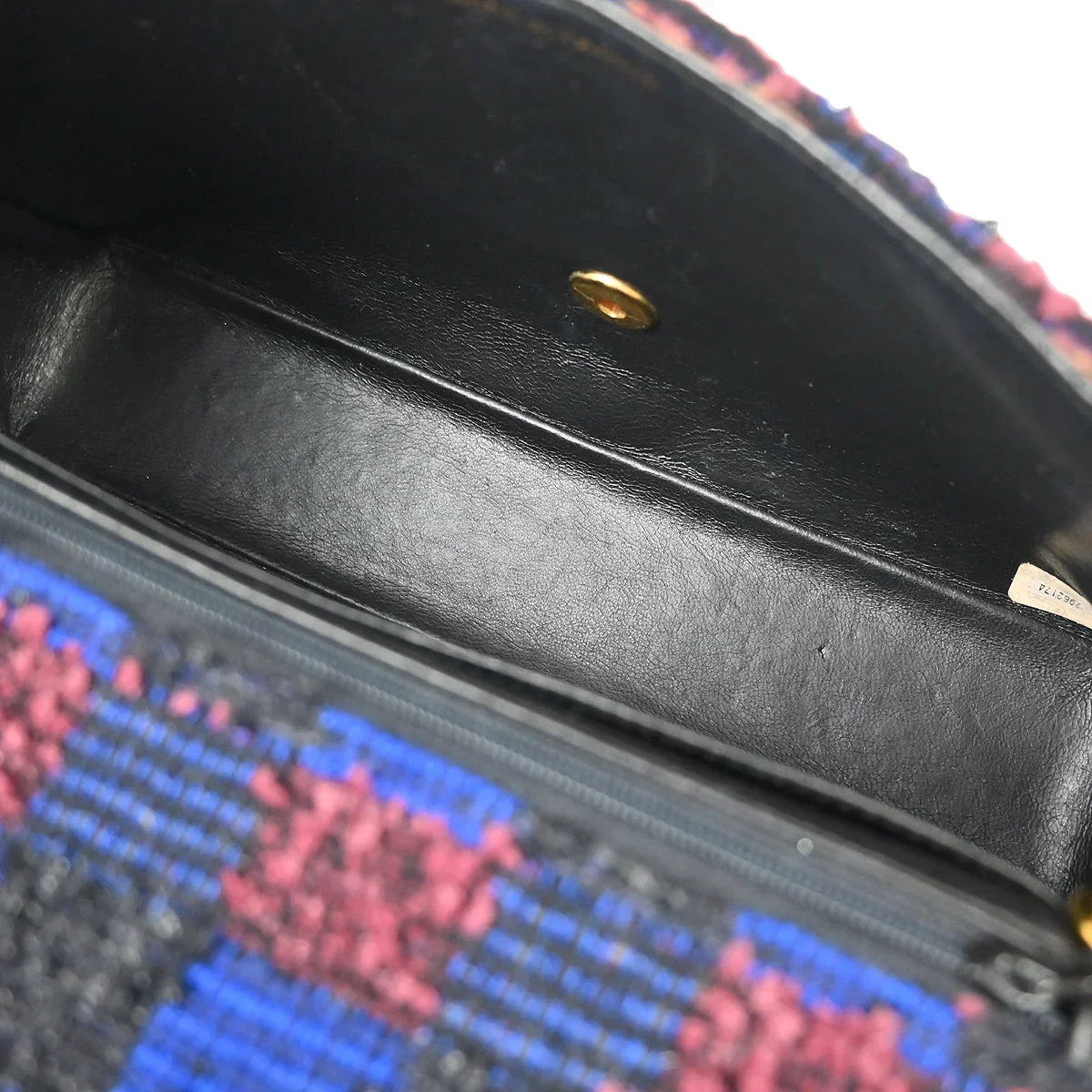 Chanel 1991-1994 Blue Tweed Classic Single Flap 2 in 1 Handbag Set - Image 9