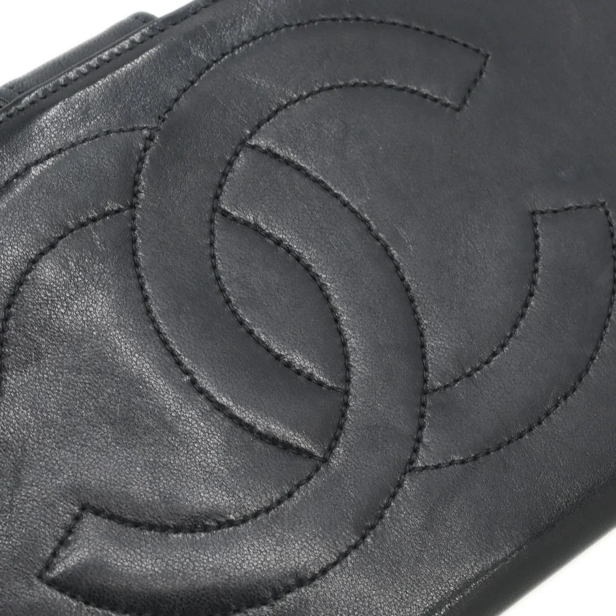 Chanel 1996-1997 Black Lambskin Long Wallet - Image 3