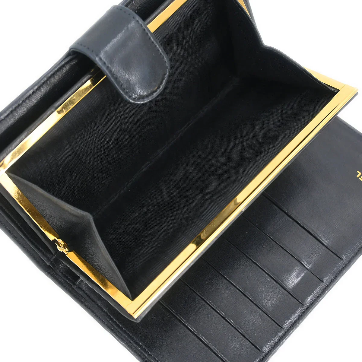 Chanel 1996-1997 Black Lambskin Long Wallet - Image 5