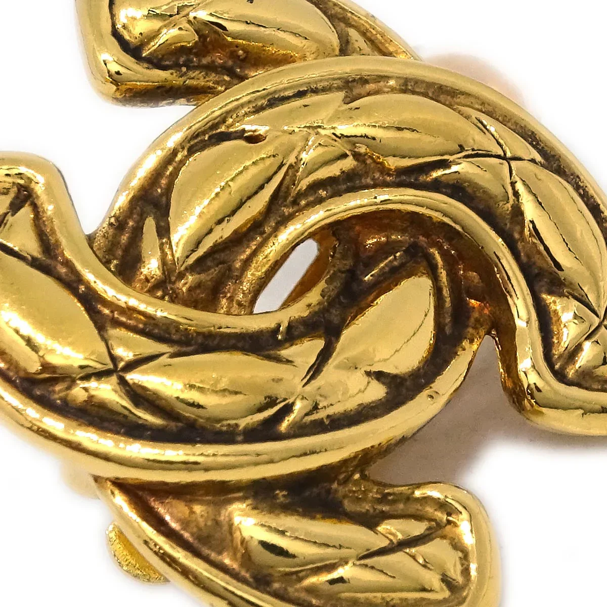 Chanel Gold CC Earrings Clip-On 2433 - Image 2