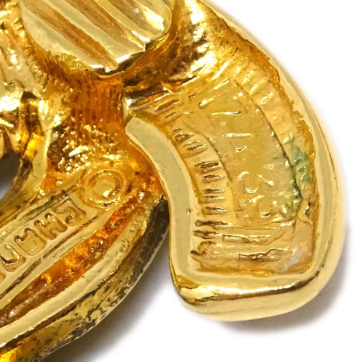 Chanel Gold CC Earrings Clip-On 2433 - Image 3