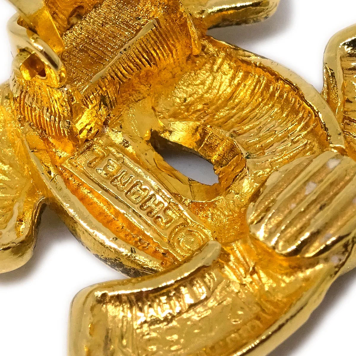 Chanel Gold CC Earrings Clip-On 2433 - Image 4
