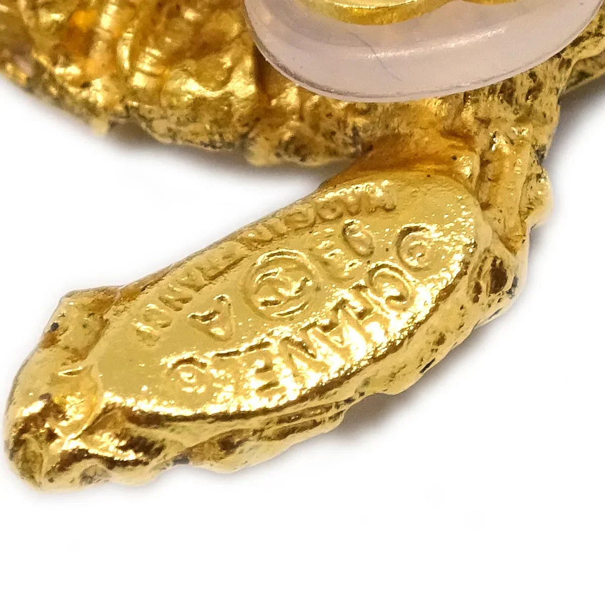 Chanel Gold CC Earrings Clip-On 93A - Image 4