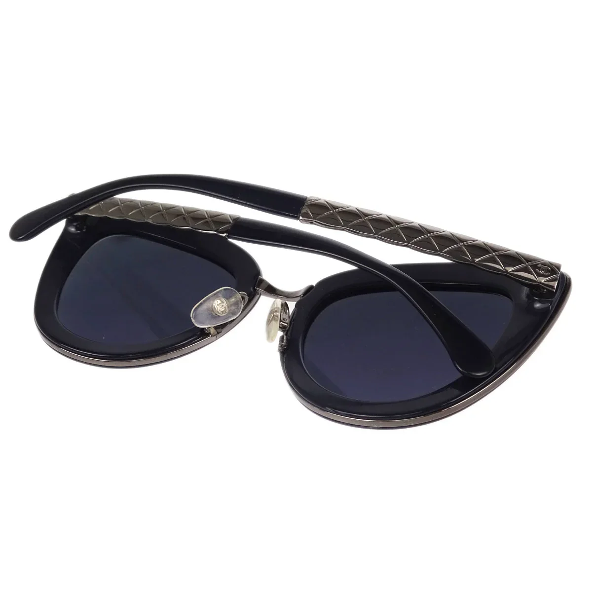 Chanel Sunglasses Eyewear Blue Black Small Good - Image 6