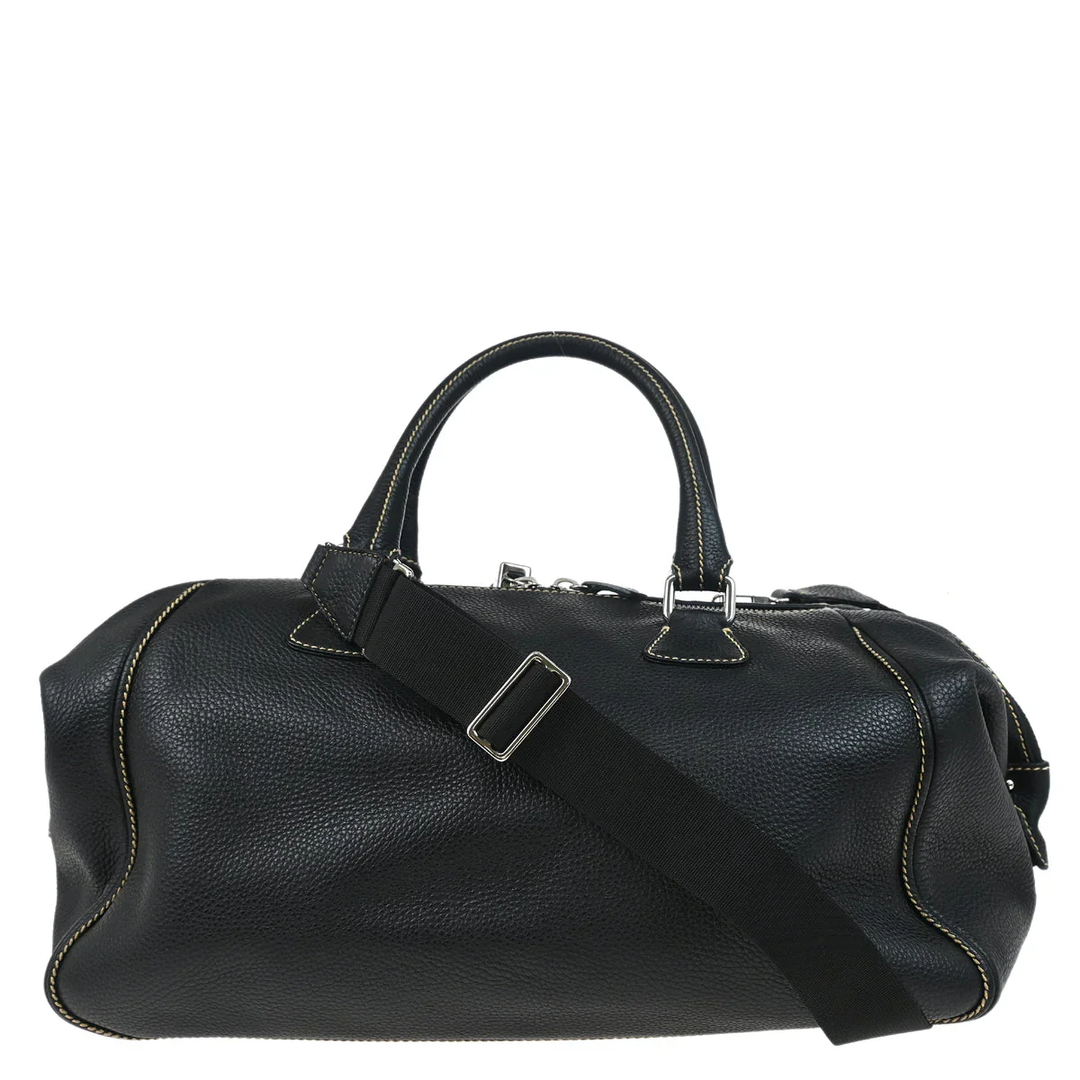 Chanel 2003-2004 Black Calfskin 2way Duffle Handbag - Image 2