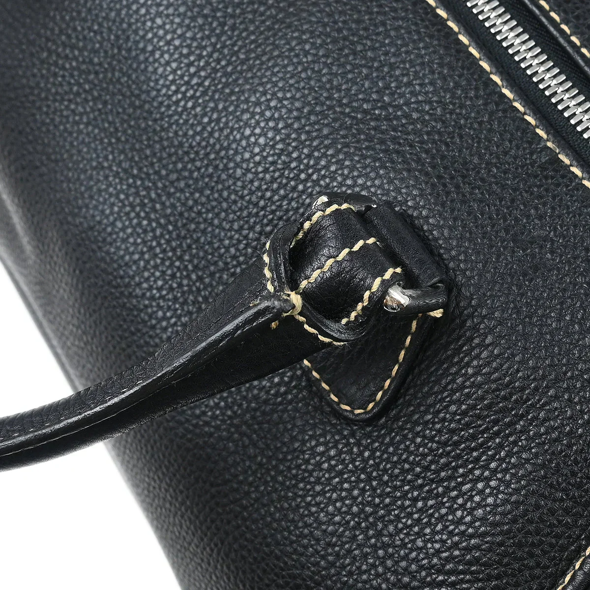 Chanel 2003-2004 Black Calfskin 2way Duffle Handbag - Image 7