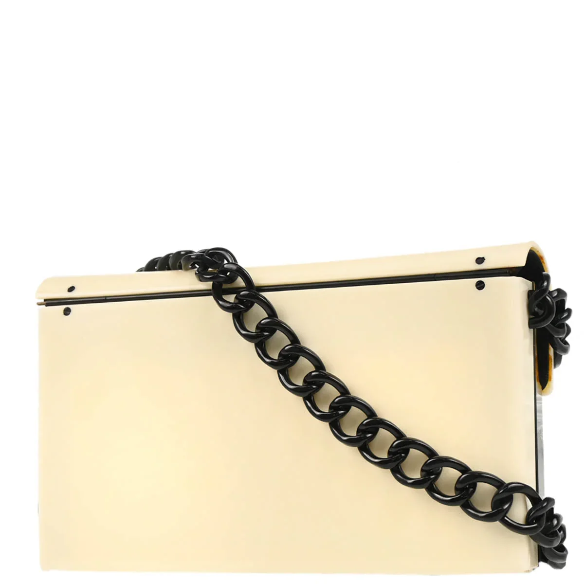 Chanel Black White Acrylic Shoulder Bag - Image 2