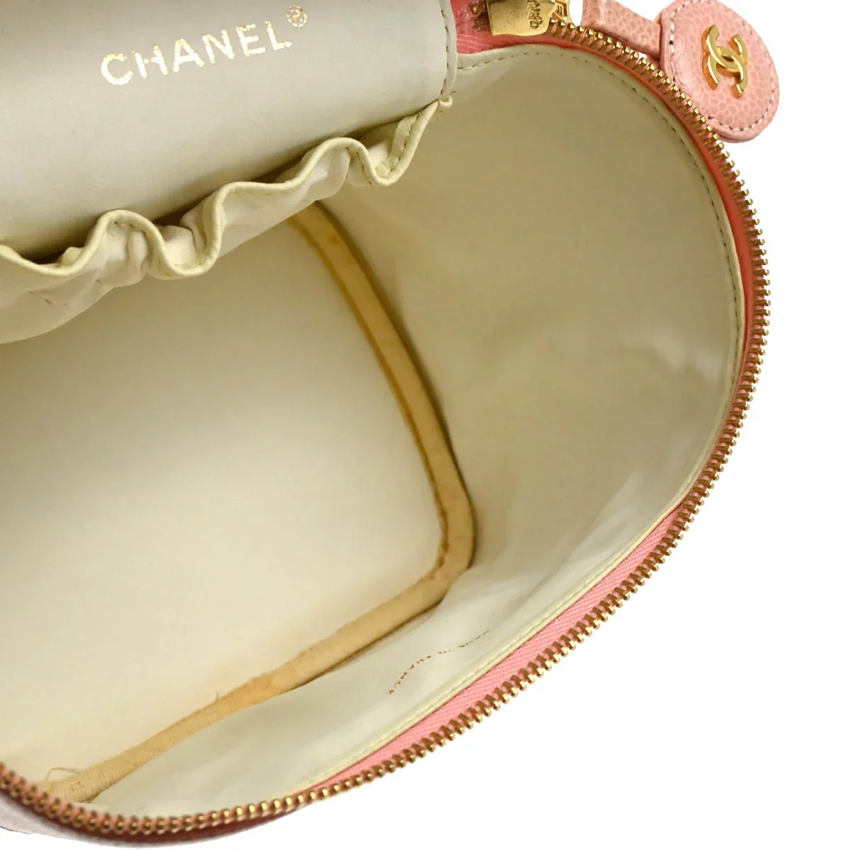 Chanel 2003-2004 Pink Caviar Timeless Vanity Handbag - Image 4