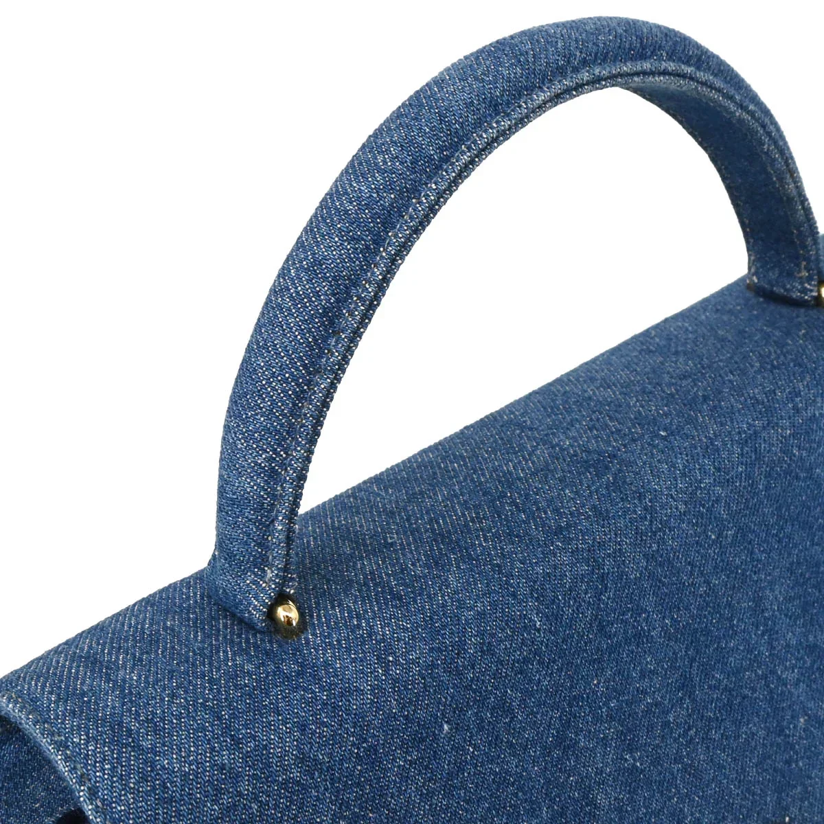 Chanel 1997-1999 Blue Denim Kelly Handbag - Image 8