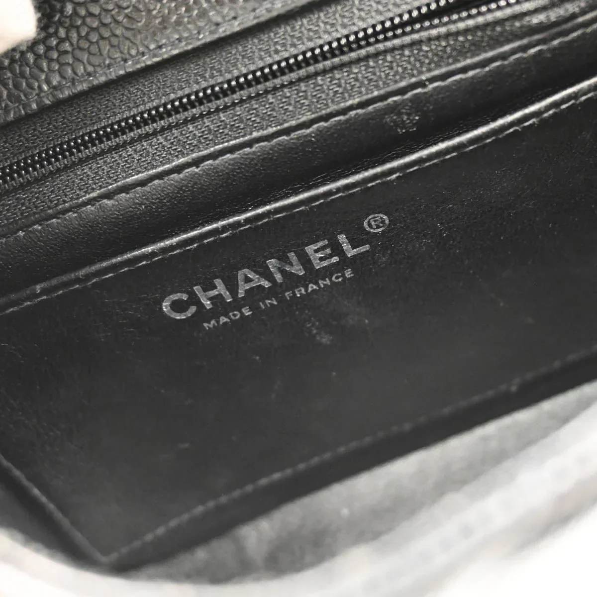 Chanel Black Caviar Mini Classic Square Flap Shoulder Bag - Image 10
