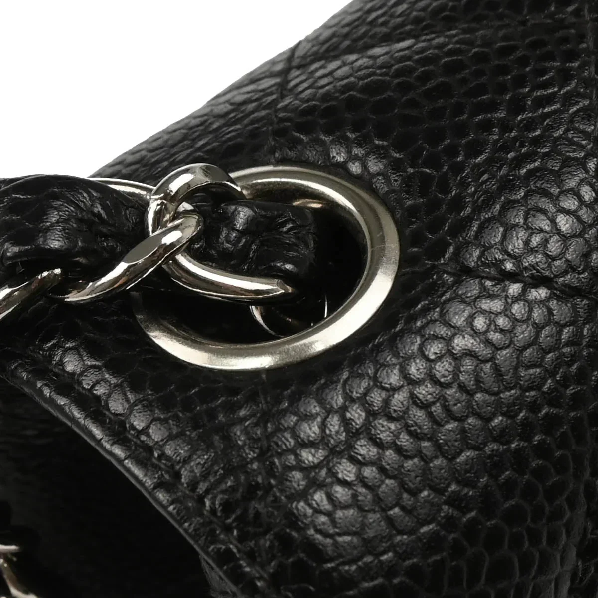 Chanel Black Caviar Mini Classic Square Flap Shoulder Bag - Image 6